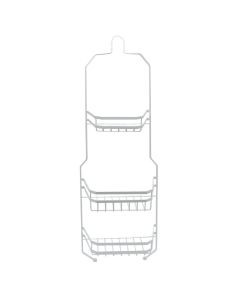 Shampoo holder, 3 levels, hanging, metal, white, 10x22xH64cm