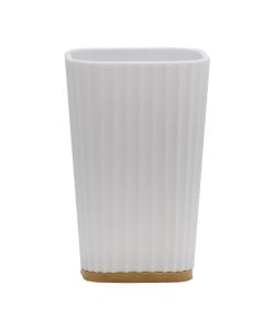 Toothbrush holder, plastic, white, 7x7xH11cm