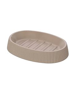 Soap holder, LONDON, ABS/plastic, taupe, 13.5x8xH3cm