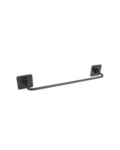 Towel rail, straight, steel/metal, black, 35.3x5.3xH6.2cm