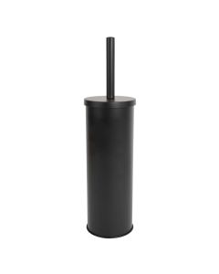 Toilet brush holder, steel/metal, black, 10xH38cm
