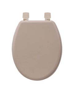 Kapak tualeti, MDF, mentesha plastike, bezhë, aks 13-18 cm, 37x43X5 cm