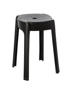 Shower bench, Ely, Plastic, black, 32x32xH47cm