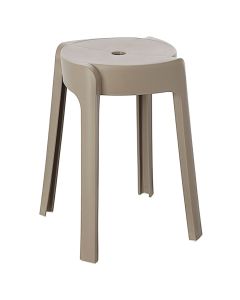Shower bench, Ely, Plastic, taupe, 32x32xH47cm