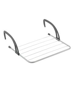 Nderëse rrobash portative, Favonio, 3 m, metal/plastik, argjend/gri, 51x38 cm