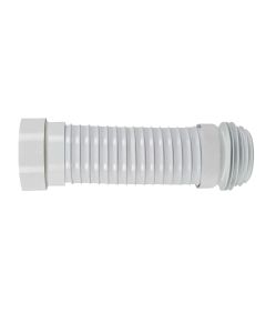 Flexible pipe, for WC drain, Extendable, polypropylene, White, ø90-110, 32-54 cm