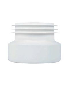 WC rubber, straight, soft pvc, white, ø110