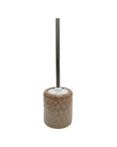 Mbajtëse furçe tualeti, qeramikë, kafe, 12xH39 cm