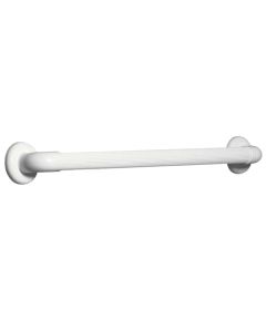 Support rod, vertical, steel/stainless steel, white, with screws, 180 cm