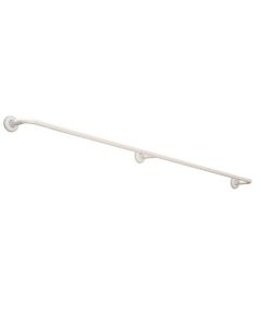 Support rod, vertical, steel/stainless steel, white, with screws, 180 cm
