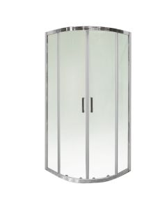 Arched shower cabin, aluminum profiles, chrome, 6 mm glass, 80x80xH190 cm