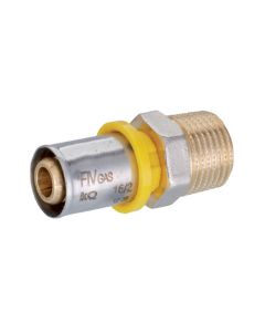 MST Gas Fitting, Straight Press, Bronze, M-1/2''x20mm