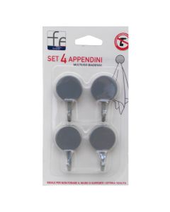 Set me 4 varëse me ngjitje, shumëfunksionale, plastik, shumëngjyrësh, 6 cm