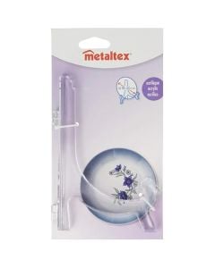 Mbajtëse pjatash, polistiren, transparent, D-18-26cm