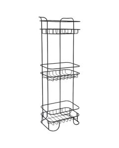 Toilet shelf, rectangular, 3 levels, metal, anthracite, 31x22.5xH63 cm