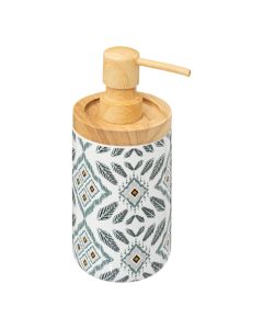 Liquid soap dispenser, Hapache, dolomite, white/grey, 7.7xH18.5 cm