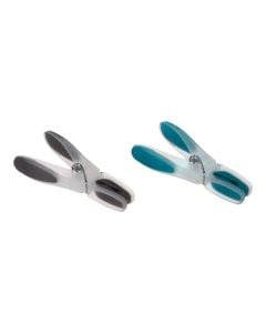 Clothespins, 24 pieces, Polypropilen, blue/grey, 1.7x3.5xH8.5cm