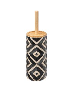 Toilet brush, Canvas, dolomit, black, 37.6x10.5xH10.5 cm