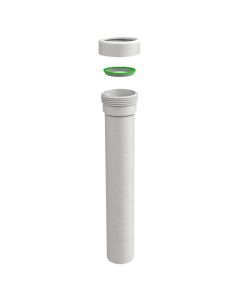 Extension tube, for dishwasher siphon, plastic, white, d-40 X 12.5 cm