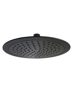 Shower head, Noir, Round, Plastic, Black, Ø24 cm