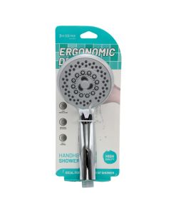 Shower head,round, plastic, silver, universal