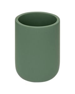 Toothbrush holder 5FIVE "Ficus Duo" In polyresin color green, Dimensions : H 10.4 cm x Ø 7.4 cm
