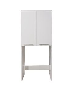 Shelf above the washing machine "Albina" in white melamine. Dimensions, H : 180 cm, W : 65 cm, D : 35 cm, S : 16 mm