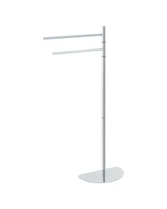 Varëse peshqiri në material inoks ngjyrë argjend. Përmasat, H : 80 cm, L : 26 cm, P : 16 cm.