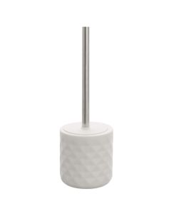 Toilet brush with holder ''Texas'' in ceramic white color