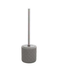 Toilet brush with holder ''Texas'' in ceramic grey color