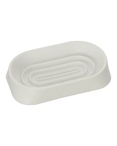 Mbajtëse sapuni ''Denver'' në material plastik ngjyrë e bardhë. Përmasat, H : 2 cm, L : 12.5 cm, D : 7.5 cm