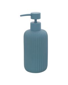 Soap dispenser ''Color'' in ceramic blue color. Dimensions, H : 18.5 cm, Ø : 7 cm