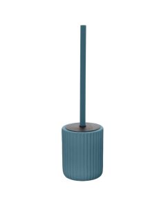 Toilet brush with holder ''Color'' in ceramic blue color. Dimensions, H : 39.5 cm, Ø : 10.8 cm