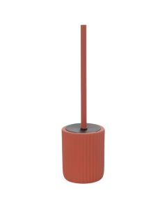 Toilet brush with holder ''Color'' in ceramic red color. Dimensions, H : 39.5 cm, Ø : 10.8 cm