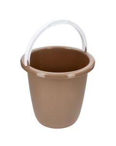 Household bucket, plastic, brown, 10 lt, Dia.29xH27cm