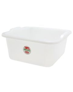 Square basin, plastic, white, 11 lt, 34x34xH14 cm