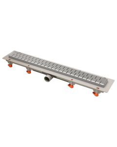 Shower Drain, stainless steel, PVC frame, grey, 65 cm