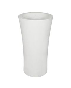 Vazo lulesh me ndriçim rrethore, plastike, e bardhë, Ø46xH87 cm