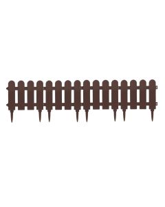 Gardh kopshti plastik, H18x100 cm, ngjyra kafe