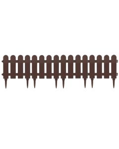 Gardh kopshti plastik, H28x150 cm, ngjyra kafe