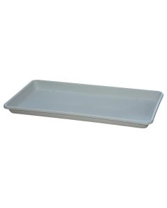 Pjatë vazo lulesh drejtkëndore, plastike, kafe, 35x95xH5.2 cm
