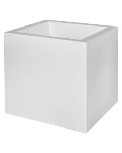 Vazo lulesh katrore, CUBO ESSENTIAL, plastike, e bardhë, 60x60xH60 cm