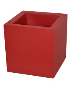 Vazo lulesh katrore, CUBO ESSENTIAL, plastike, kuqe errët, 60x60xH60 cm