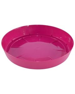 Pjatë vazo lulesh rrethore, LOFLY, plastike, rozë, Ø38 xH6.2 cm