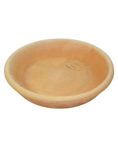 Pjatë rrethore për vazo lulesh, qeramike, terrakota, Ø20 xH5 cm