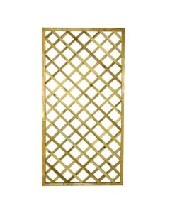 Treated wooden fence, 90x180 cm, frame thickness 30x30 mm, post thickness 5x30 mm, square 95x95 mm, natural color