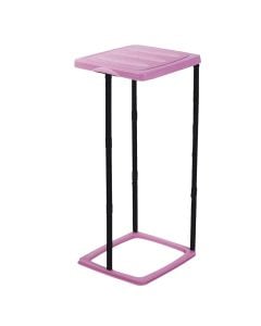 Garbage bag holder, plastic, brown/turquoise/blue/pink, 29x30xH70 cm, 60 lt