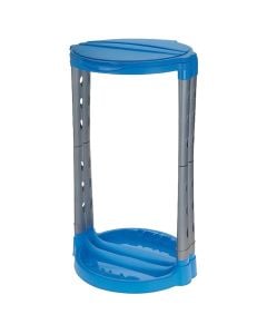 Garbage bag holder, plastic, blue/green, Ø43 xH74 cm, 120 lt
