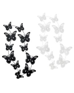 Garden decoration, metallic, white/black, 44x74 cm