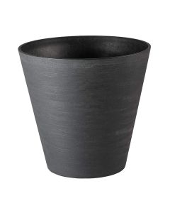 Round flower pot, RE-POT HOOP, plastic, black, Ø20 cm, 3.2 lt